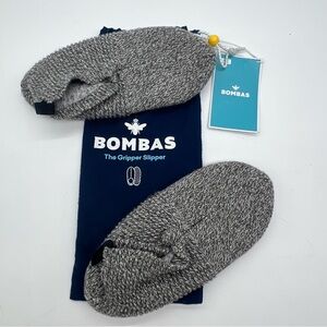Bombas NWT The Gripper Slipper Mid Grey Heather S Women's 7-8.5 Cozy House Sock